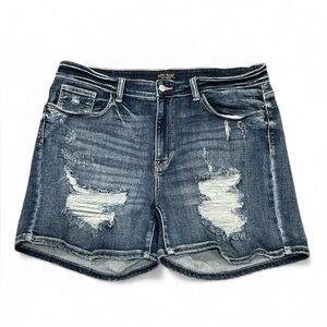 Judy Blue Distressed Denim Shorts Size 2XL